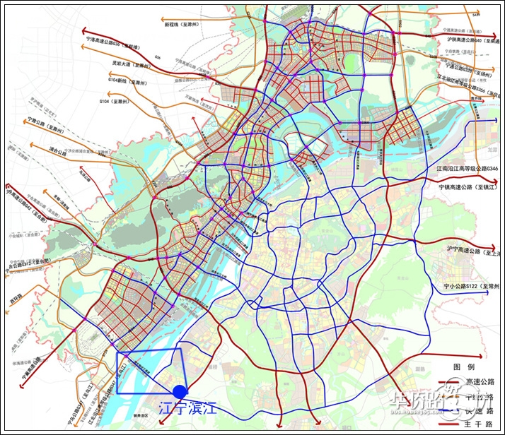 着江北新区东风#--江宁滨江(锦文路过江通道)规